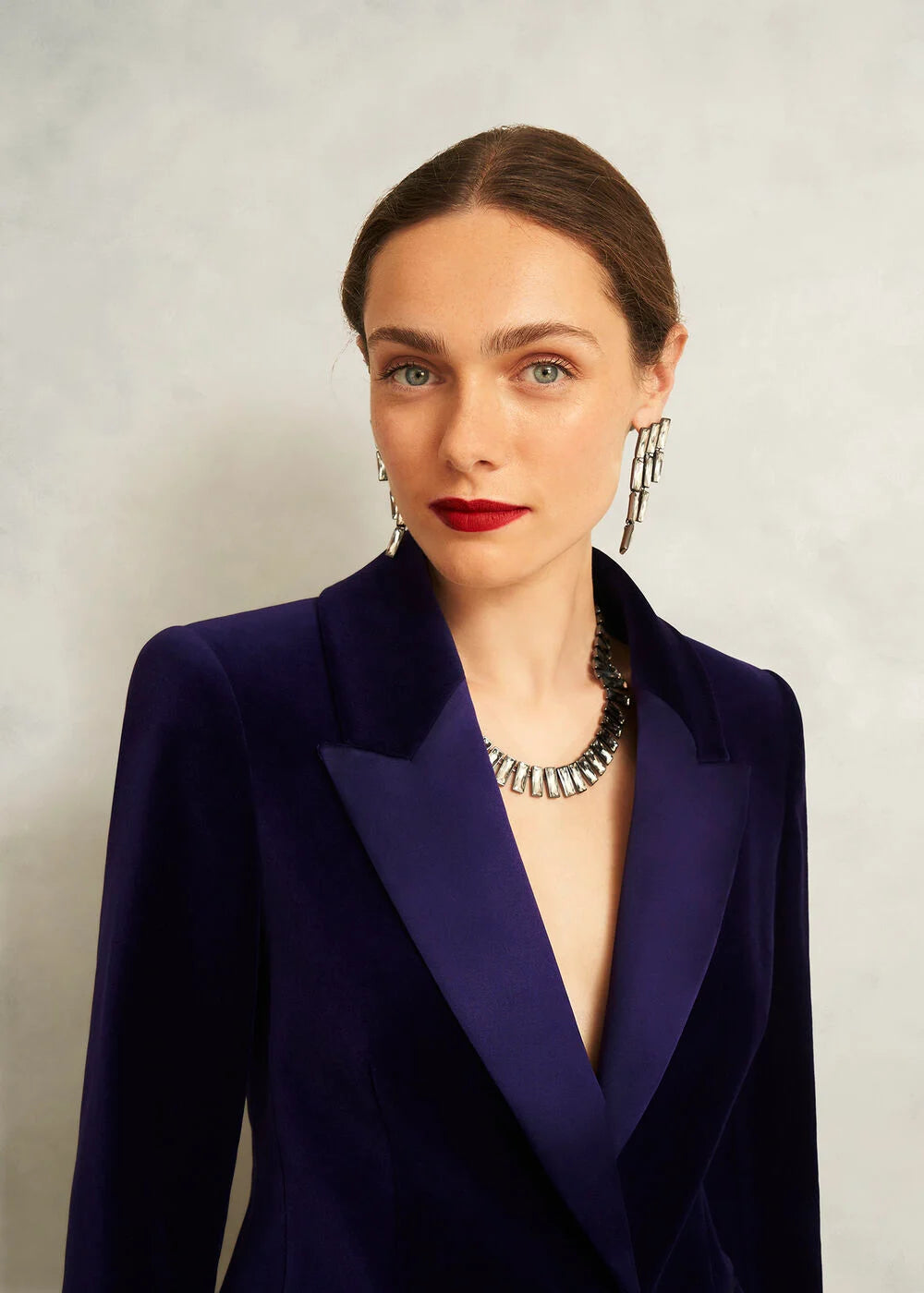 Midnight Purple Heather Velvet Jacket
