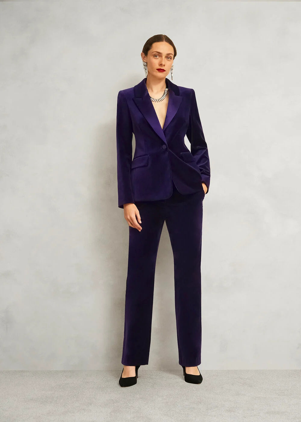 Midnight Purple Heather Velvet Jacket