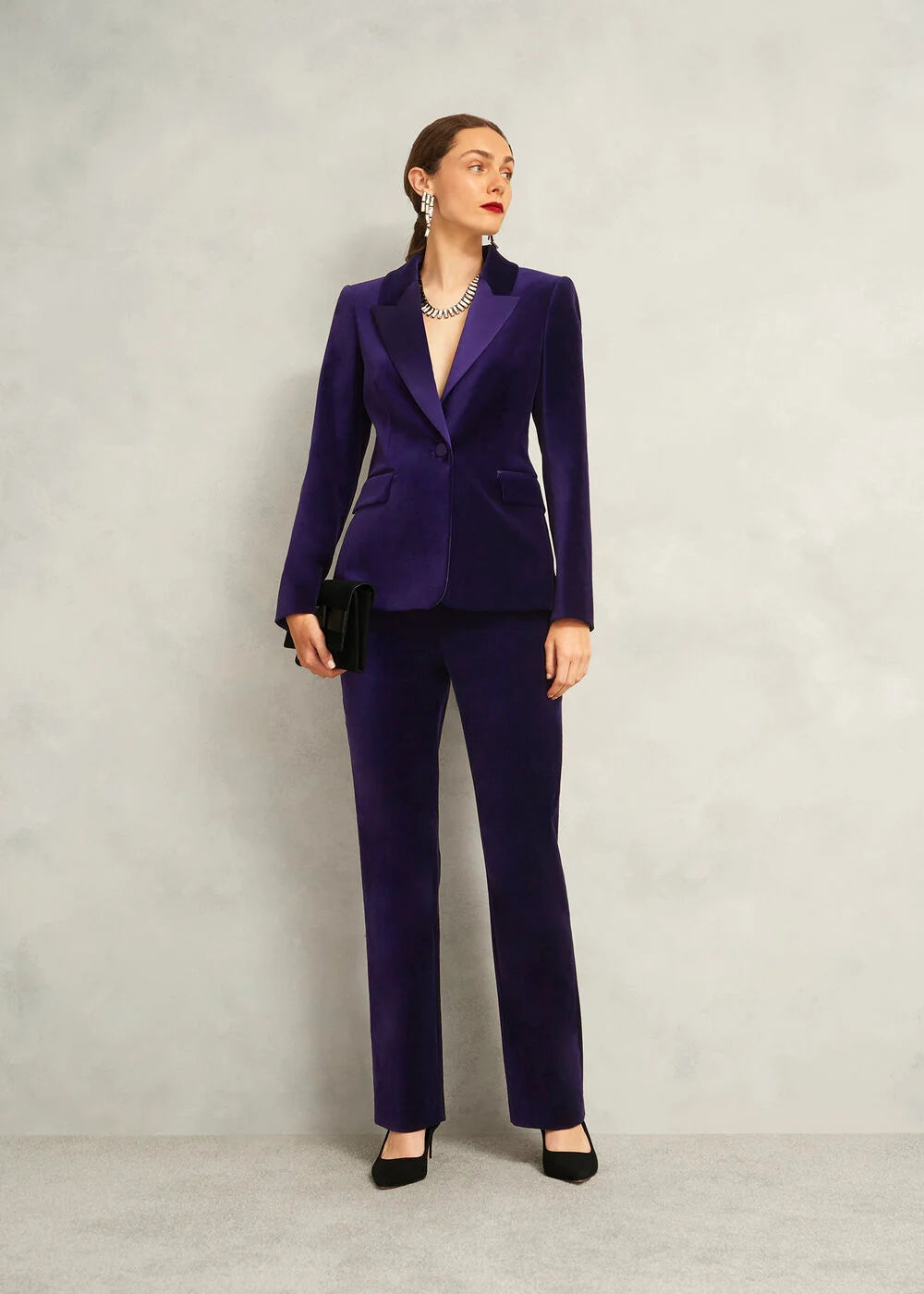Midnight Purple Heather Velvet Jacket