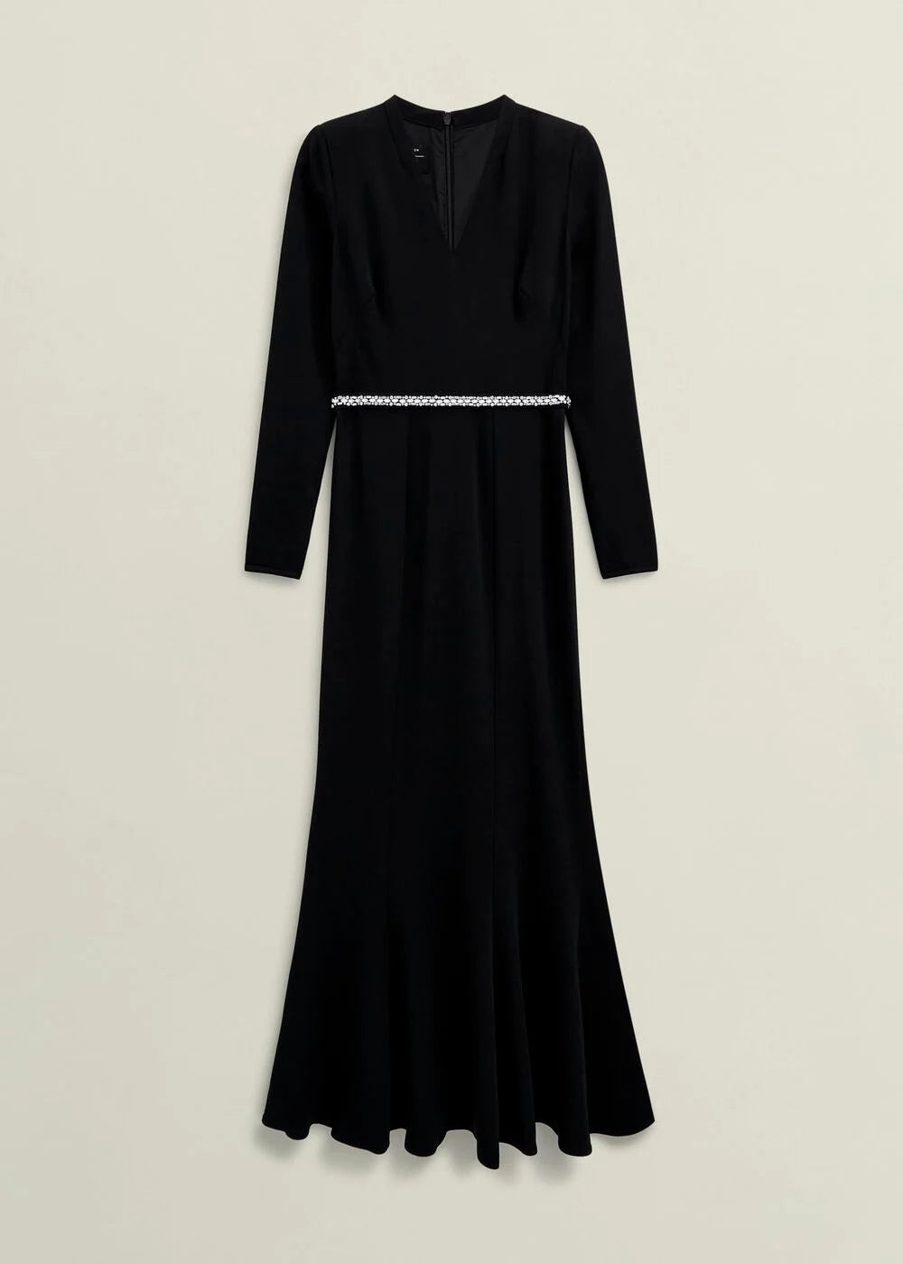 Black Meryl V Neck Maxi Dress