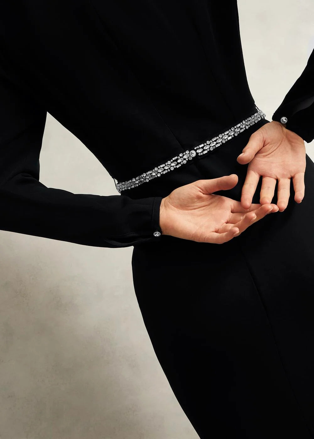 Black Meryl V Neck Maxi Dress