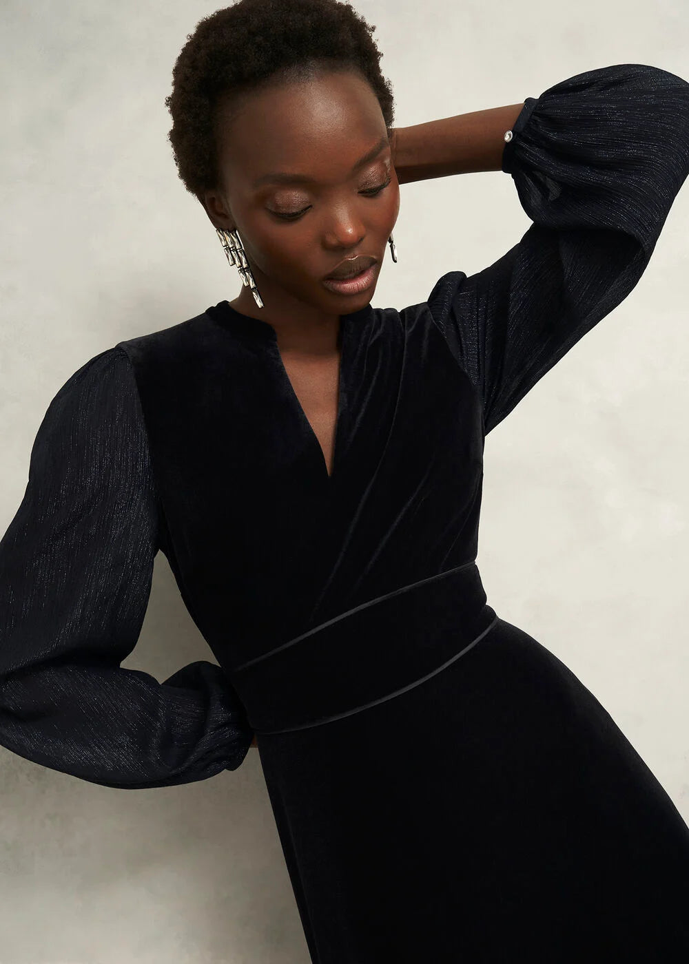 Black Marissa Velvet Dress