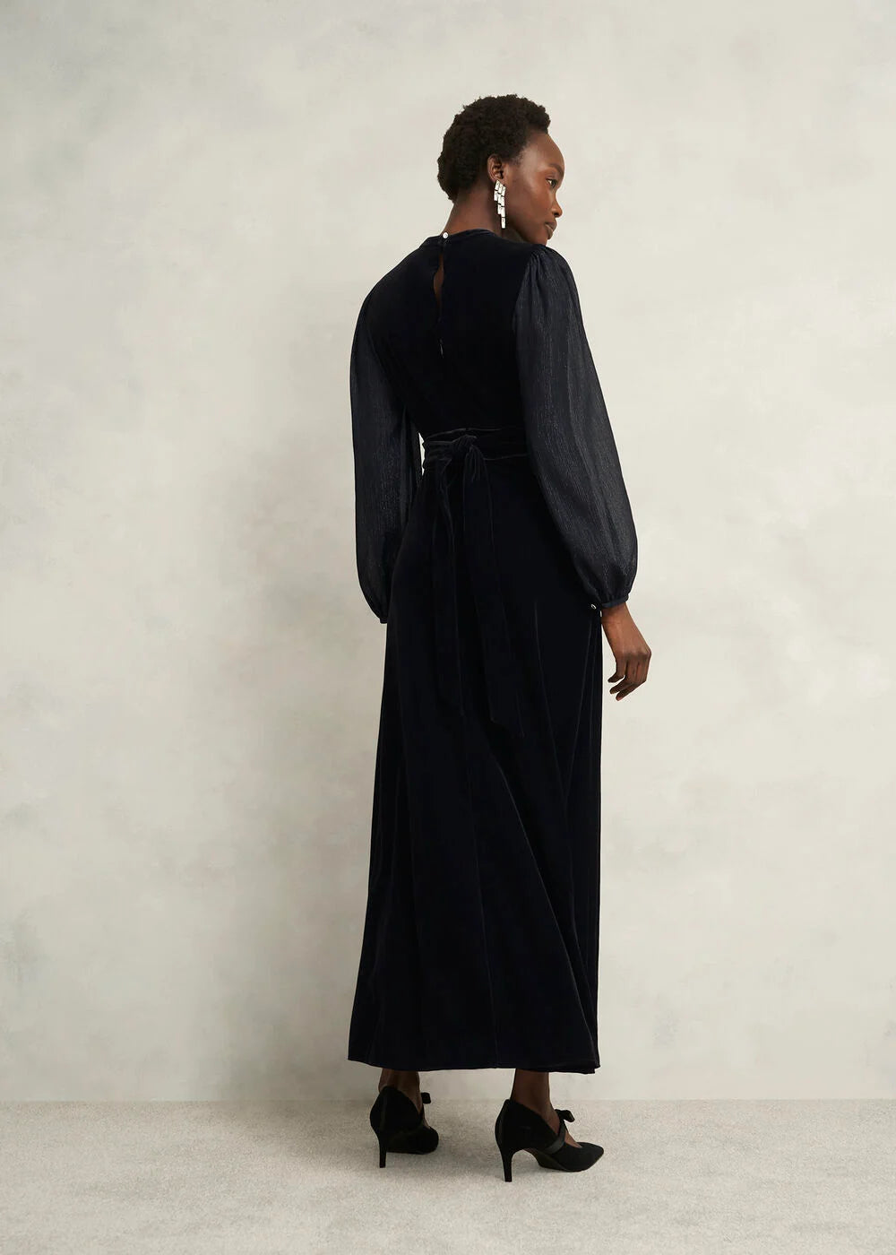 Black Marissa Velvet Dress