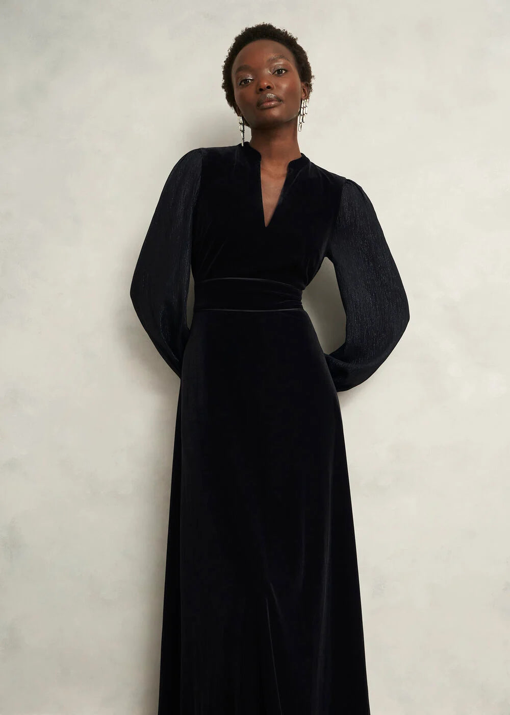 Black Marissa Velvet Dress