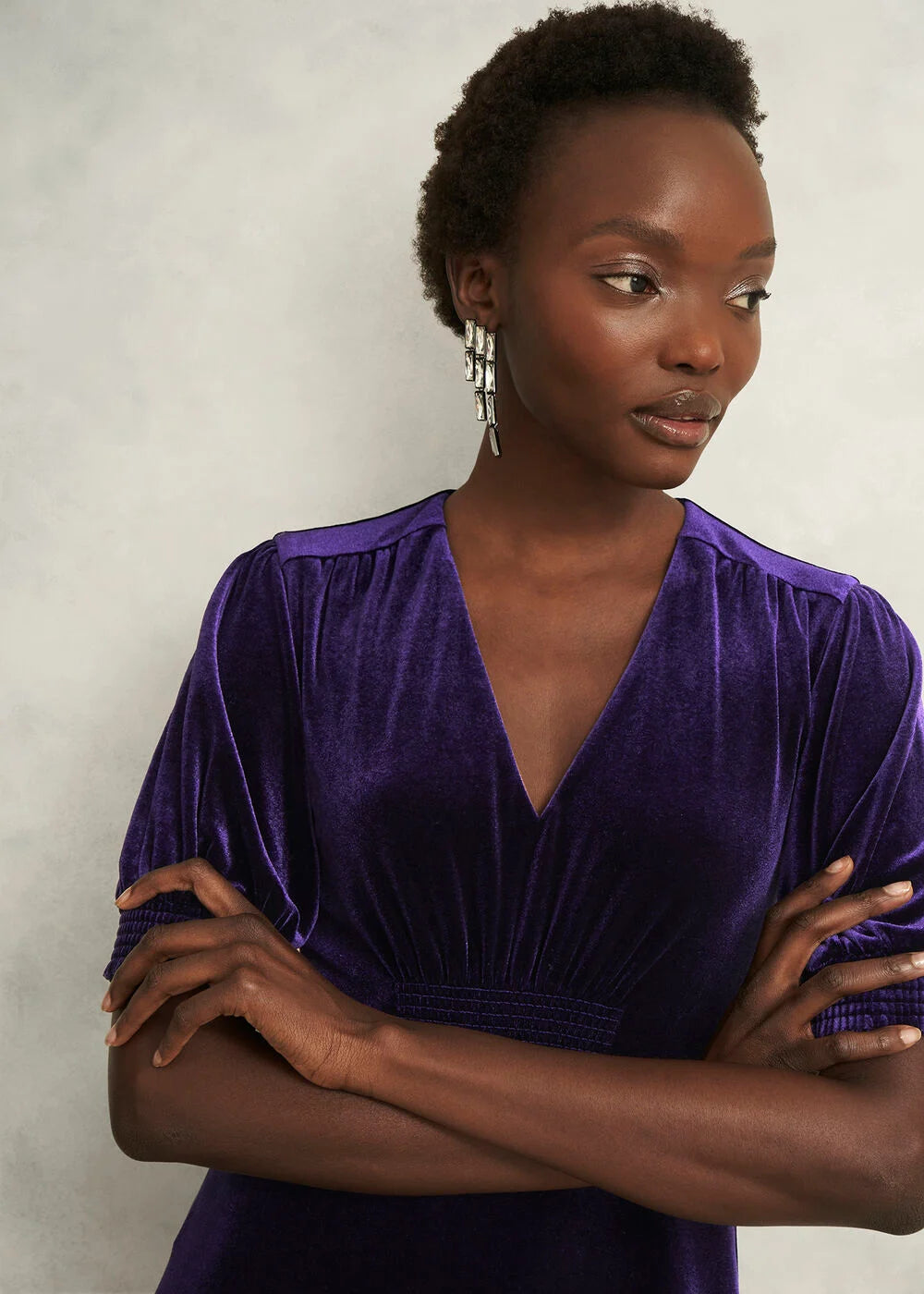 Midnight Purple Dormer Velvet Dress