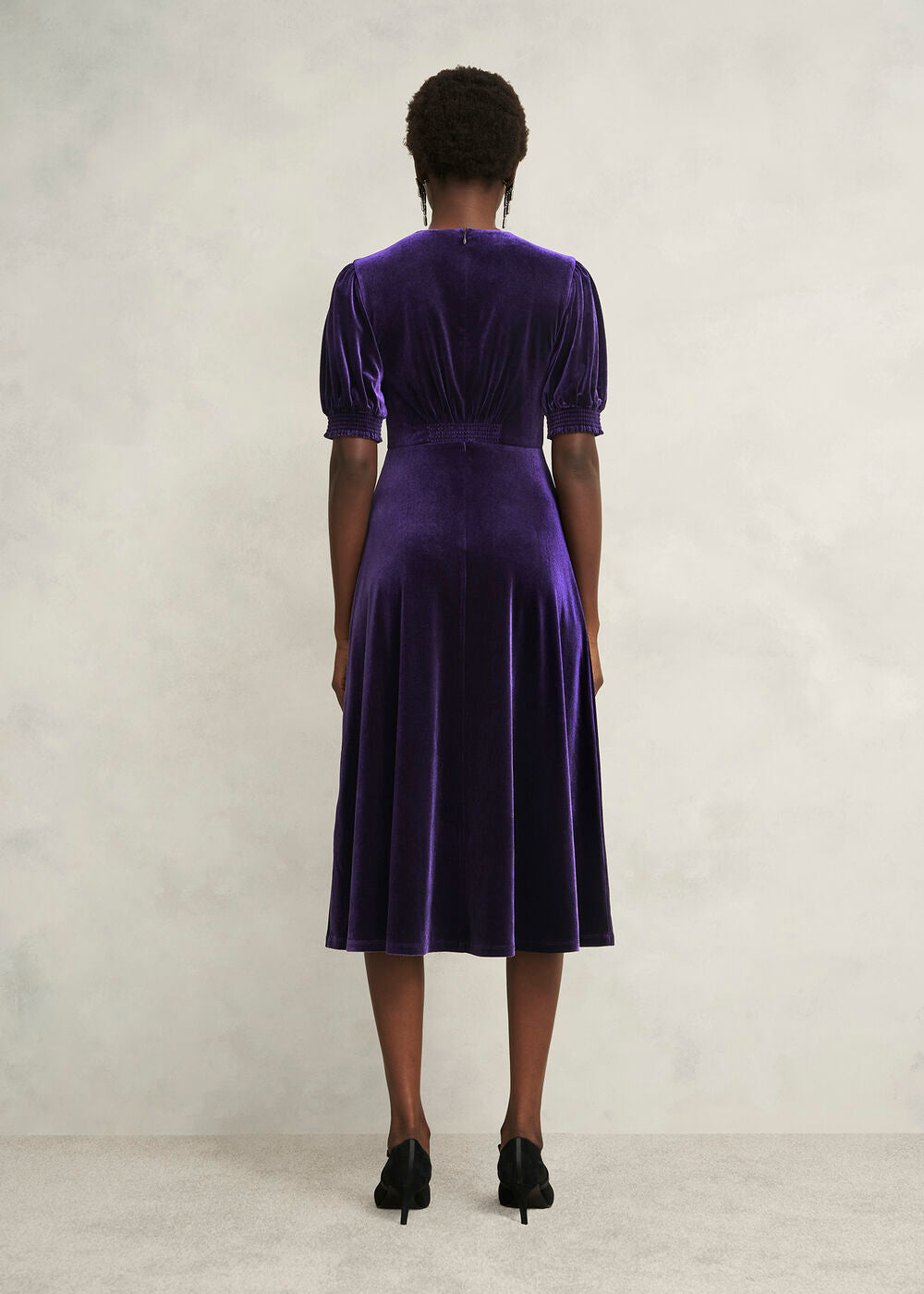 Midnight Purple Dormer Velvet Dress