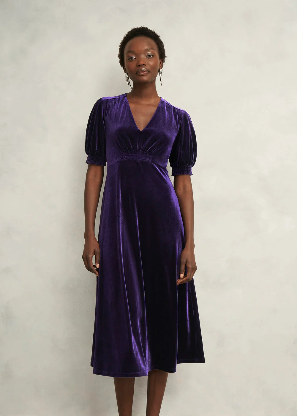 Midnight Purple Dormer Velvet Dress