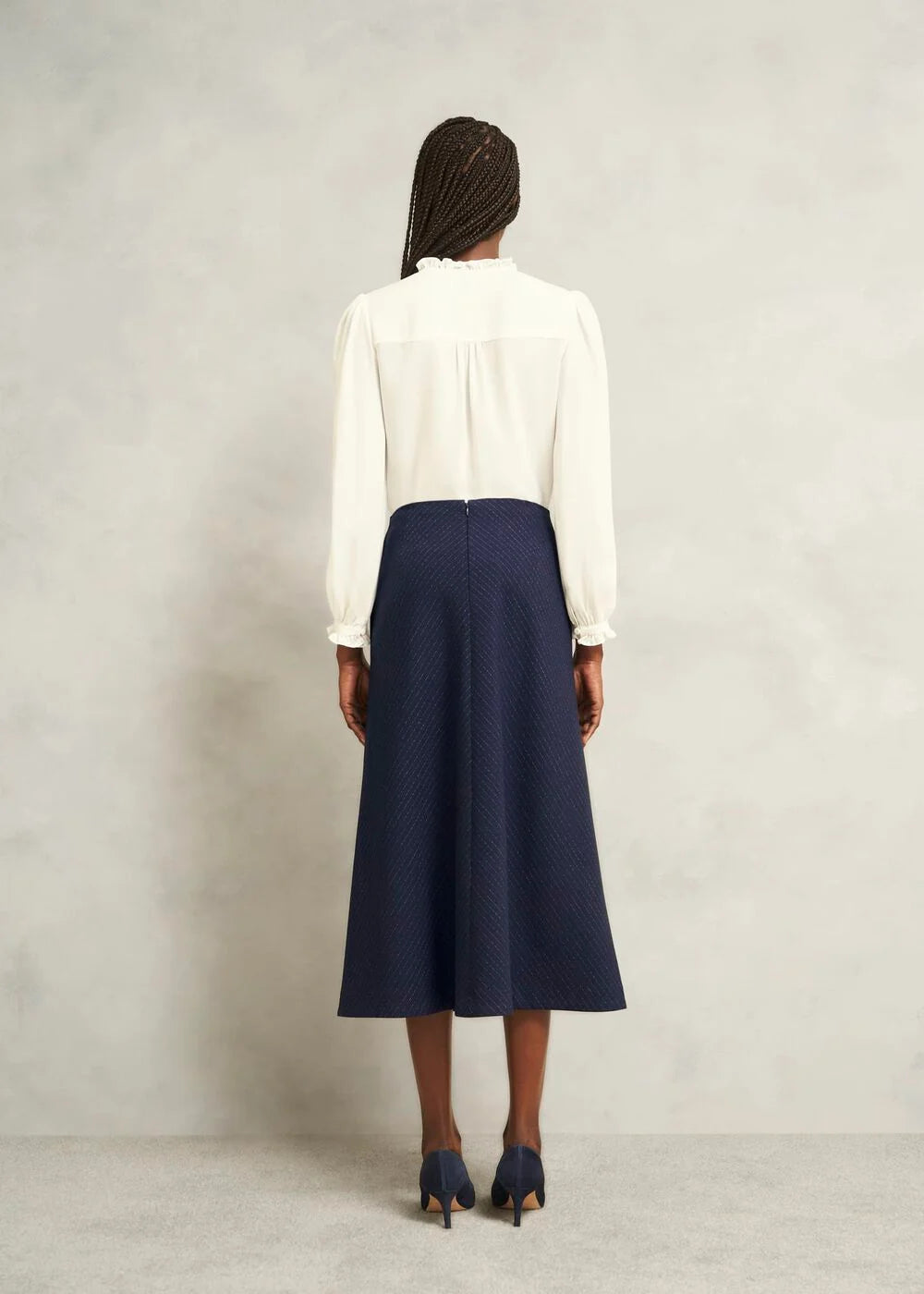 Navy Ivory Laura Skirt