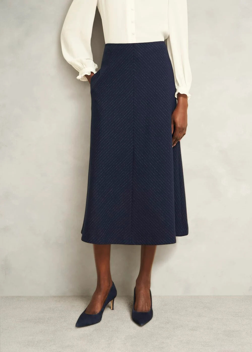 Navy Ivory Laura Skirt