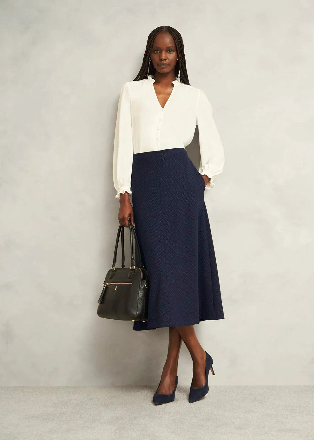 Navy Ivory Laura Skirt
