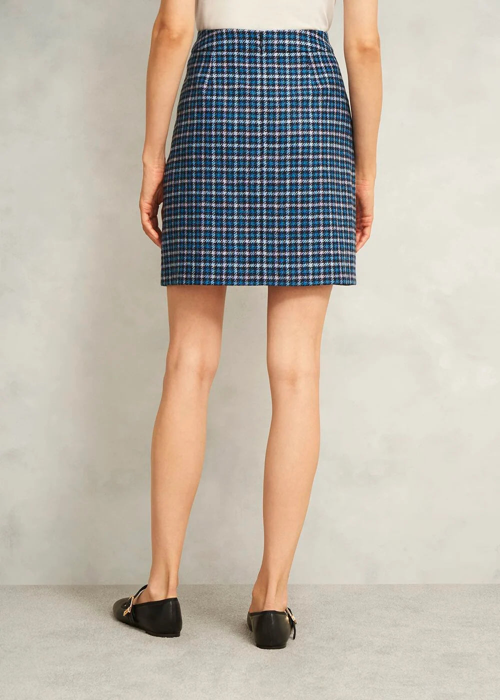Blue Multi Molly Wool Kilt Skirt