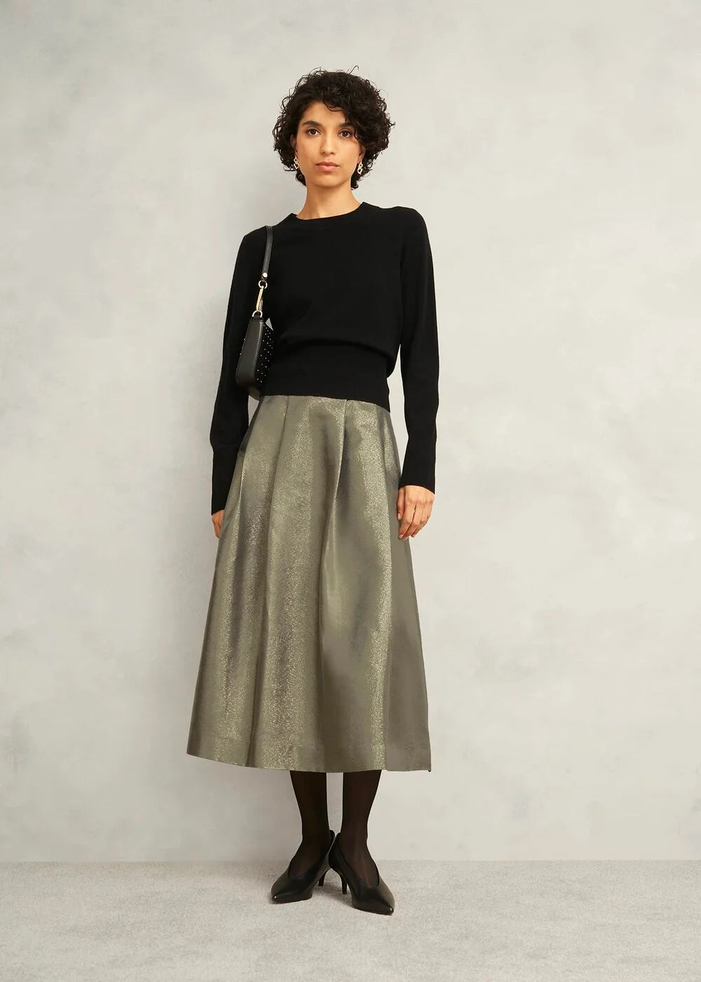 Black Gold Perronet Skirt
