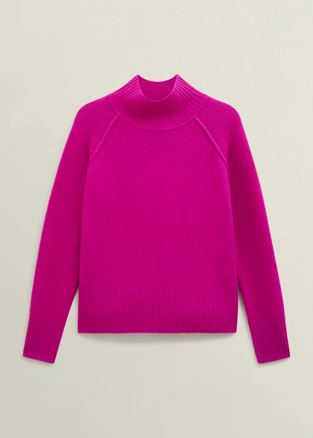Pink Lorraine Wool Blend Turtle Neck Knitted Jumper
